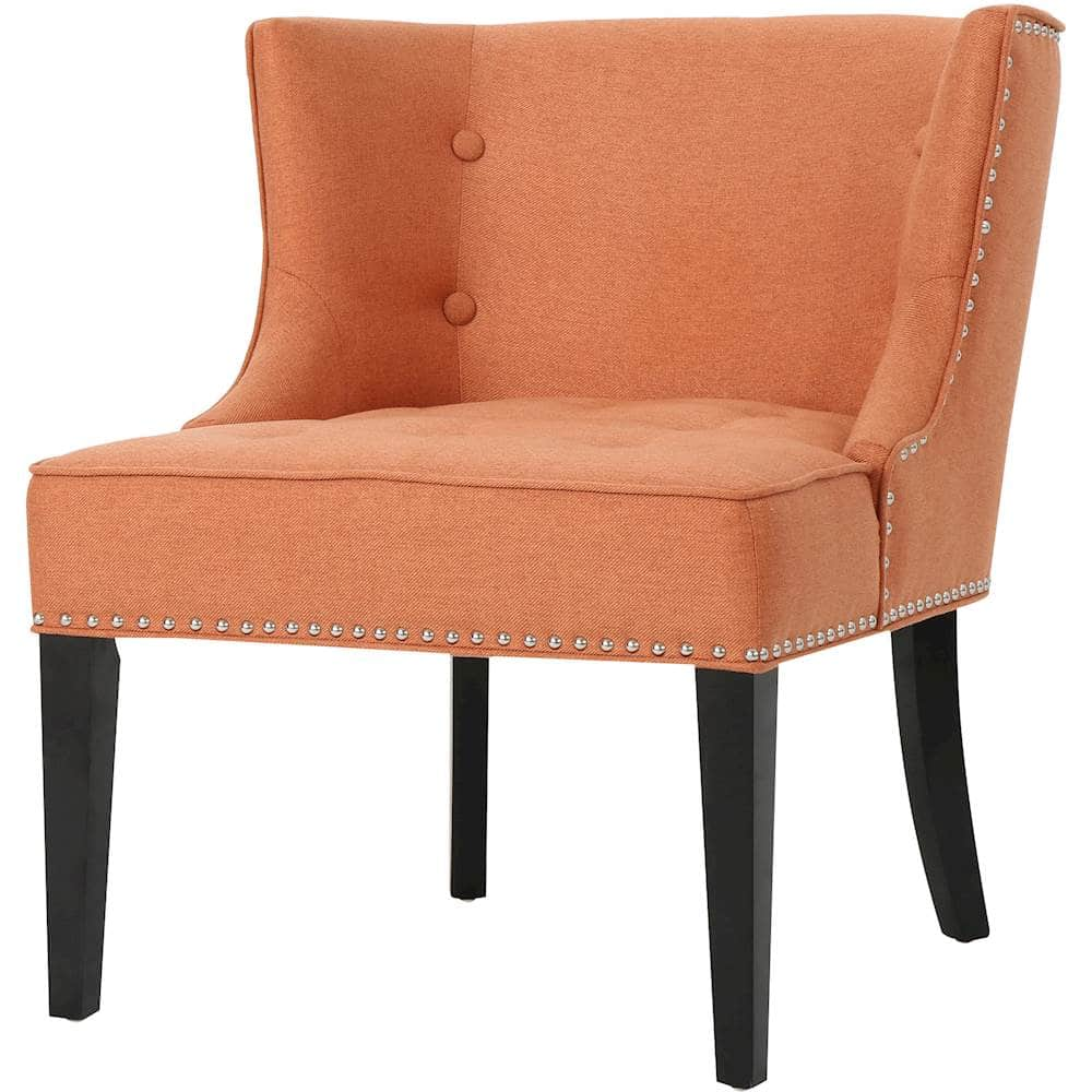 Left View: Noble House - Roseville Accent Chair - Orange