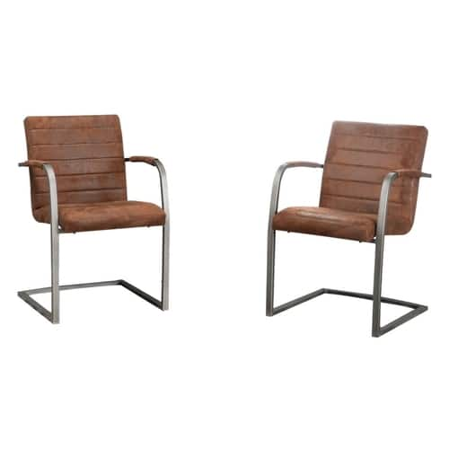 Noble House - Powell Accent Chair (Set of 2) - Brown