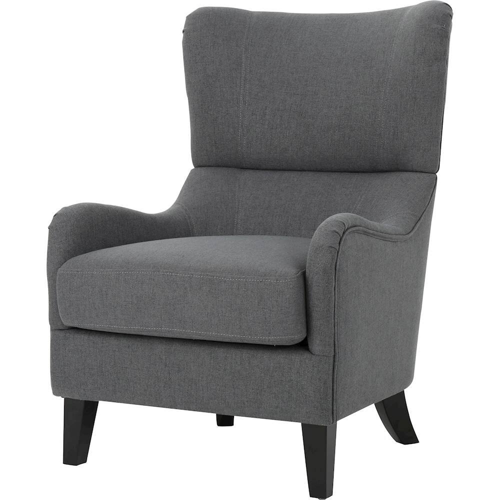 Left View: Noble House - Dupont Fabric Club Chair - Charcoal