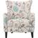 Front. Noble House - Kaylor Club Fabric Chair - White/Blue Floral.