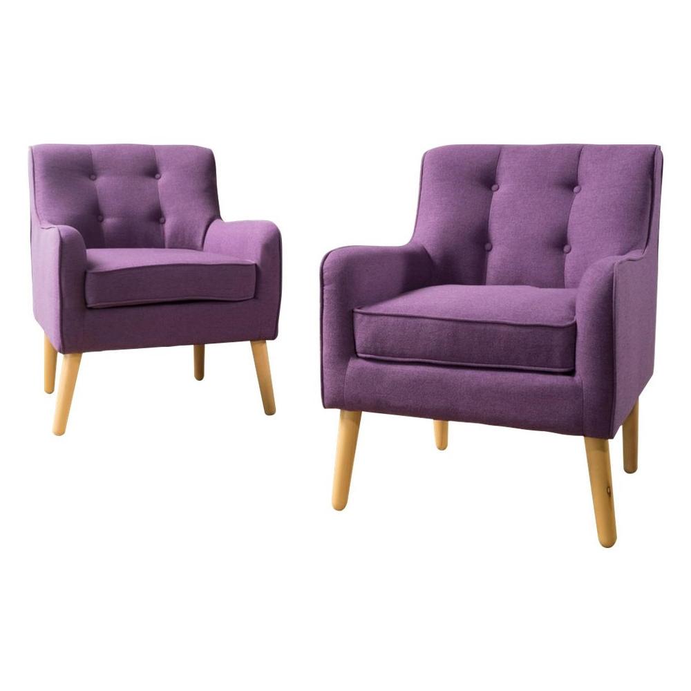 noble house  gideon accent chair set of 2  purple