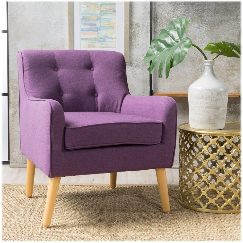 Left View: Noble House - Gideon Accent Chair (Set of 2) - Purple