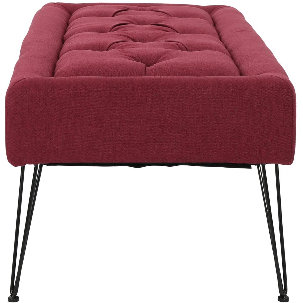 Angle View: Noble House - Newton Ottoman - Red