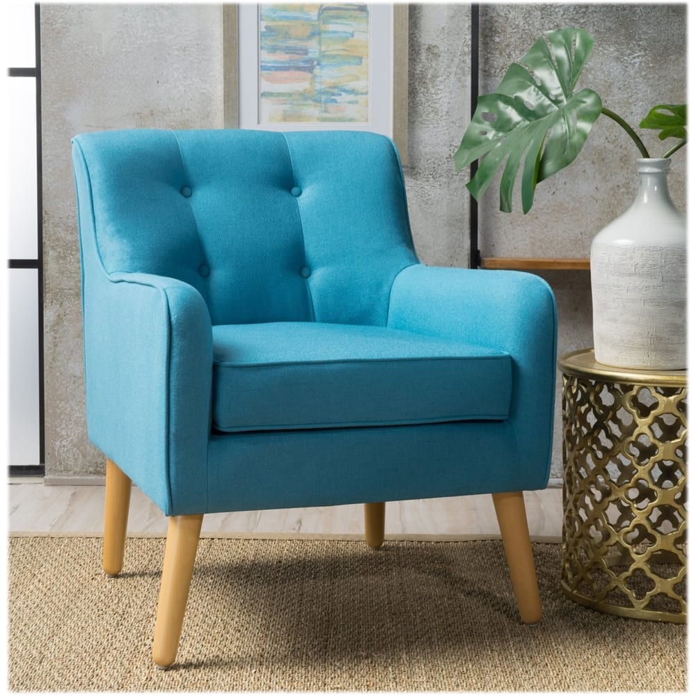 Left View: Noble House - Gideon Accent Chair (Set of 2) - Teal