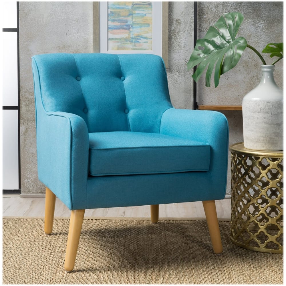 Left View: Noble House - Gideon Accent Chair - Teal