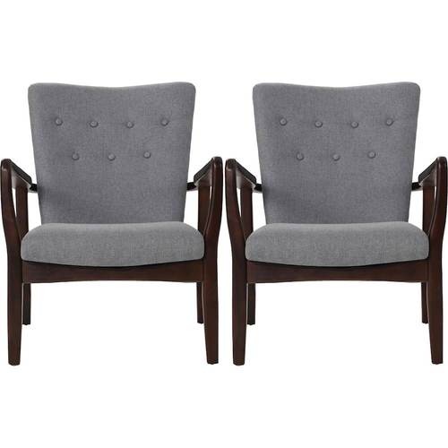 Noble House - Rumford Accent Chair (Set of 2) - Gray