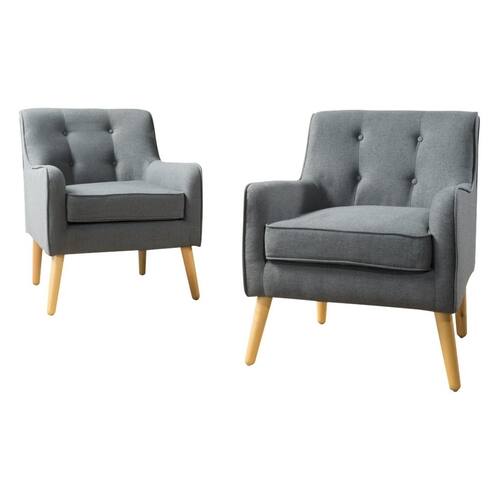 Noble House - Gideon Accent Chair (Set of 2) - Charcoal