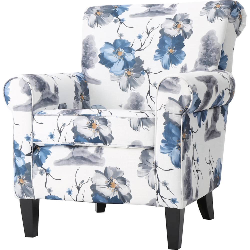 Left View: Noble House - Wren Fabric Club Chair - Floral