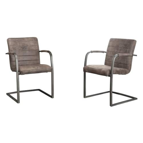 Noble House - Powell Accent Chair (Set of 2) - Grayish Brown