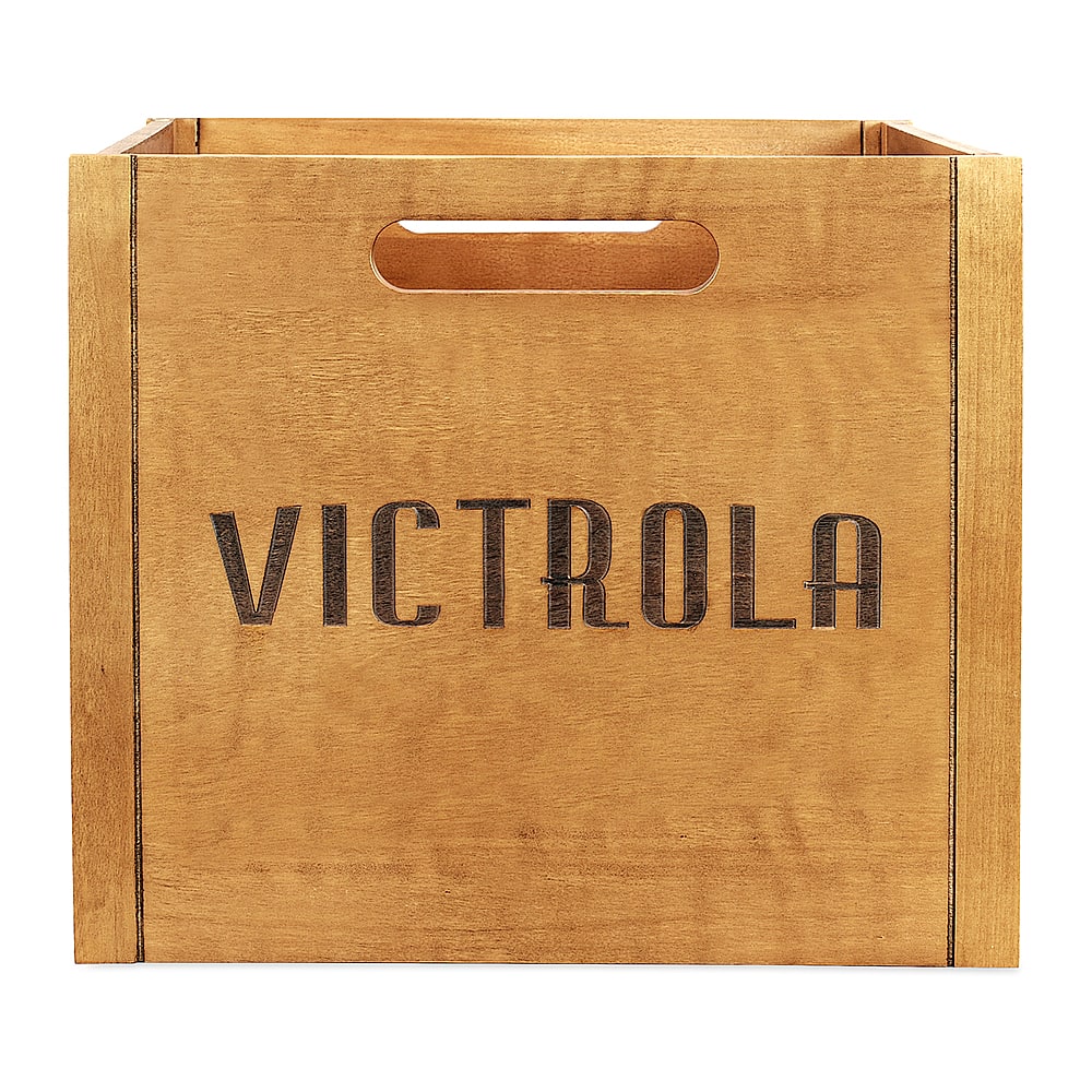 Alt View 12. Victrola - Record and Vinyl Crate - Brown.