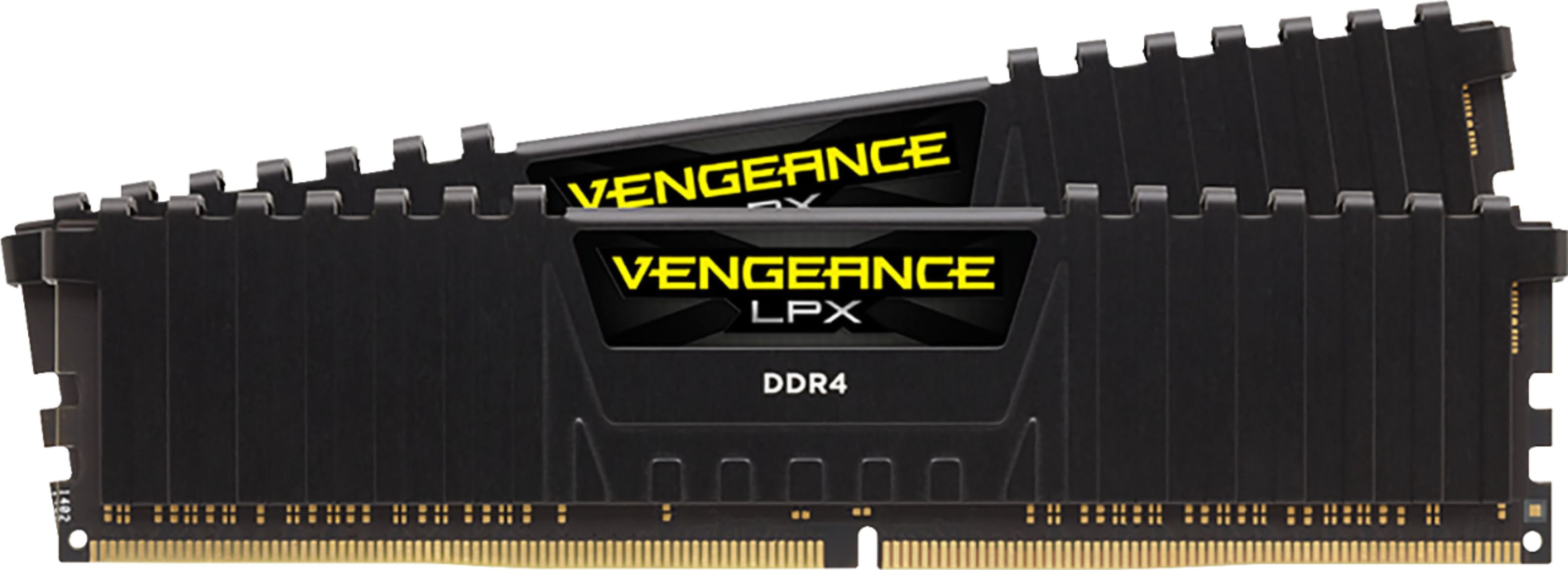 CORSAIR - Vengeance LPX 8GB (2PK 4GB) 3GHz PC4-24000 DDR4 DIMM Unbuffered Non-ECC Desktop Memory Kit - Black