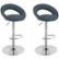 Angle. CorLiving - Round Open Fabric Kitchen Chairs (Set of 2) - Blue Gray.