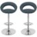 Front. CorLiving - Round Open Fabric Kitchen Chairs (Set of 2) - Blue Gray.