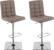 Angle. CorLiving - Heavy Duty Fabric Kitchen Chairs (Set of 2) - Light Brown.