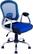 Angle. CorLiving - Workspace 5-Pointed Star Leatherette and Mesh Office Chair - Black/Blue.