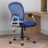 Alt View 16. CorLiving - Workspace 5-Pointed Star Leatherette and Mesh Office Chair - Black/Blue.