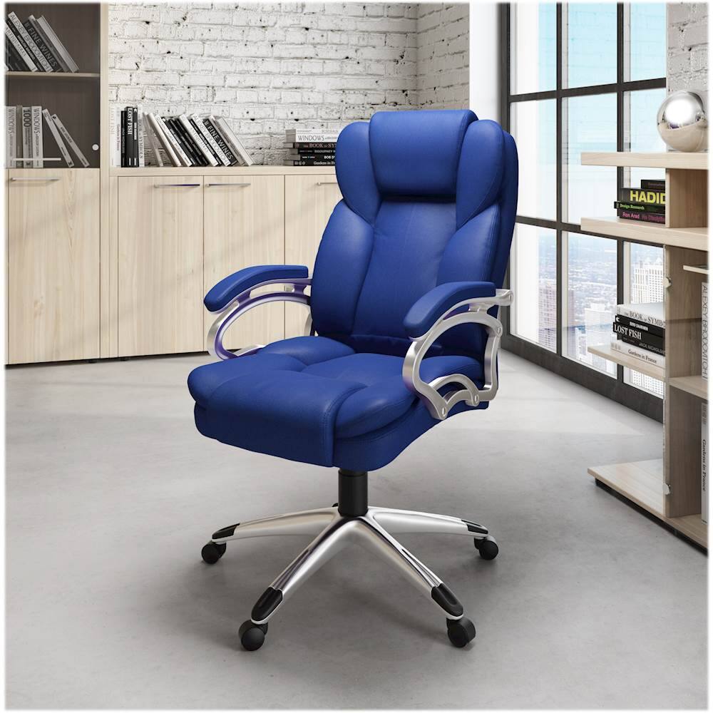 Best Buy CorLiving 5Pointed Star Leatherette Executive Chair Cobalt