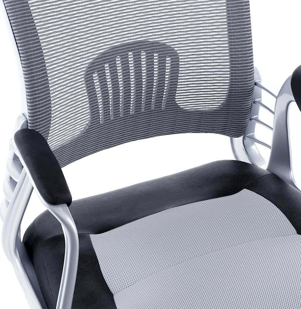 Alt View 14. CorLiving - Workspace 5-Pointed Star Leatherette and Mesh Office Chair - Gray/Black.