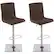 Angle. CorLiving - Heavy Duty Fabric Kitchen Chairs (Set of 2) - Dark Brown.
