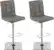 Angle. CorLiving - Heavy Duty Fabric Kitchen Chairs (Set of 2) - Medium Gray.
