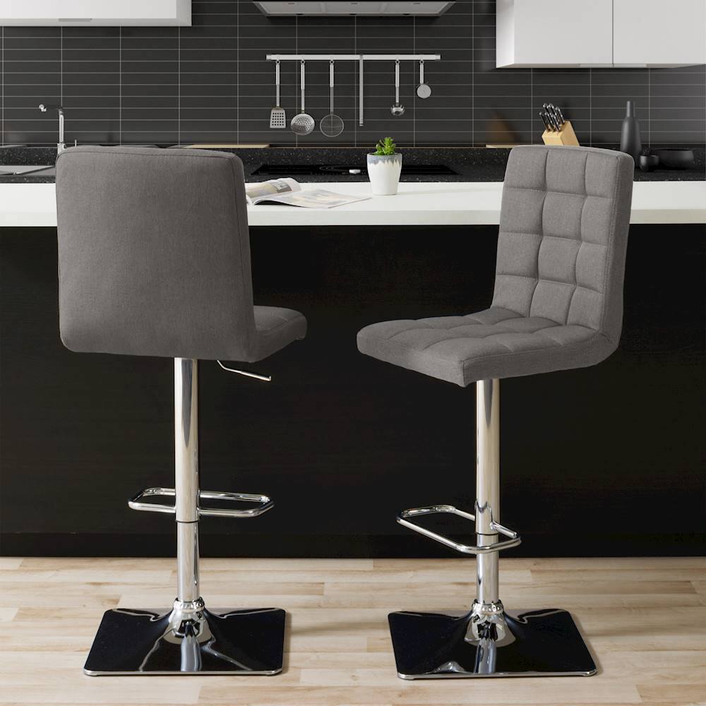 Best Buy: CorLiving Heavy Duty Fabric Kitchen Chairs (Set of 2) Medium ...