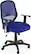 Angle. CorLiving - Workspace 5-Pointed Star Woven Fabric and Mesh Office Chair - Blue.