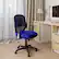 Alt View 15. CorLiving - Workspace 5-Pointed Star Woven Fabric and Mesh Office Chair - Blue.