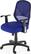 Left. CorLiving - Workspace 5-Pointed Star Woven Fabric and Mesh Office Chair - Blue.