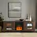 Alt View 14. Walker Edison - 70" Traditional Glass Door Cabinet Fireplace TV Stand for Most TVs up to 80" - Dark Walnut.
