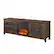 Left. Walker Edison - 70" Traditional Glass Door Cabinet Fireplace TV Stand for Most TVs up to 80" - Dark Walnut.