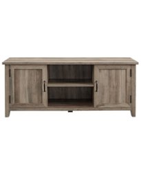 Walker Edison - Modern Farmhouse TV Stand for Most TVs Up to 64" - Gray Wash - Front_Zoom