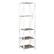 Angle. Walker Edison - X-frame Industrial Wood and Metal 4-Shelf Bookcase - Gray Wash/White Metal.