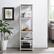 Alt View 11. Walker Edison - X-frame Industrial Wood and Metal 4-Shelf Bookcase - Gray Wash/White Metal.