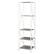 Left. Walker Edison - X-frame Industrial Wood and Metal 4-Shelf Bookcase - Gray Wash/White Metal.