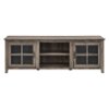 Walker Edison - Farmhouse Glass Door TV Stand Console for Most TVs Up to 78" - Grey Wash