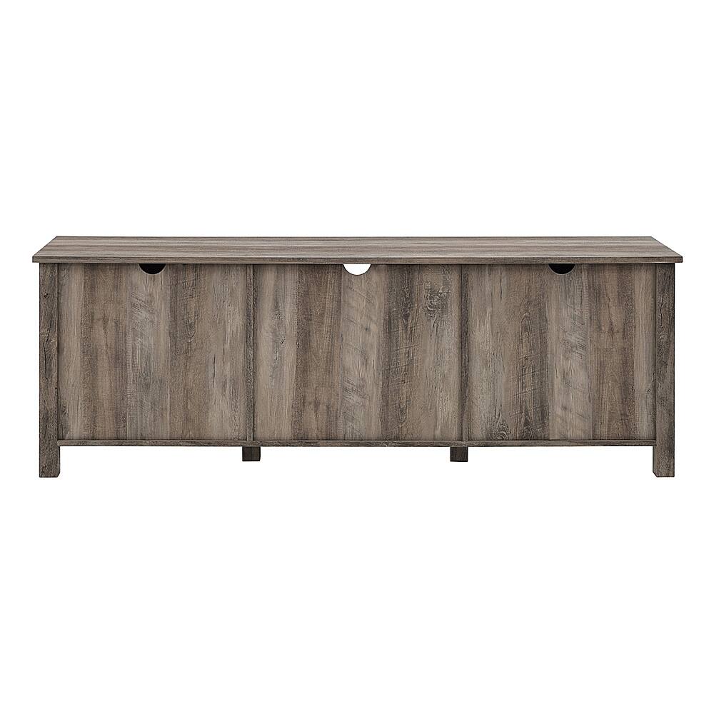 Alt View 35. Walker Edison - 70" Farmhouse Glass Door TV Stand Console for Most TVs Up to 80" - Grey Wash.