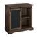 Angle. Walker Edison - Sliding Metal Mesh Door Modern Buffet Cabinet - Dark Walnut.