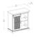 Alt View 13. Walker Edison - Sliding Metal Mesh Door Modern Buffet Cabinet - Dark Walnut.