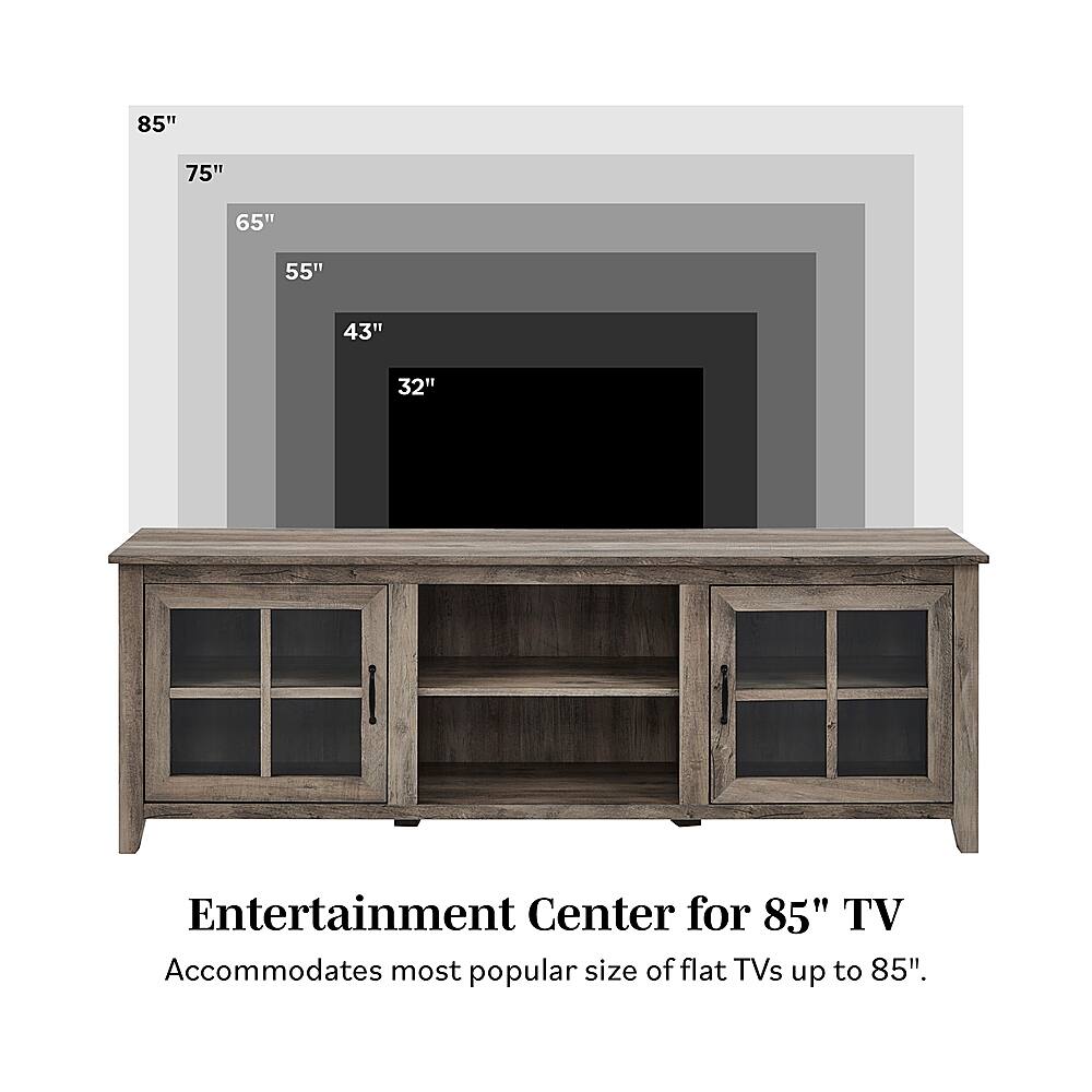 Entertainment Center for 85" TV. Accommodates most popular size of flat TVs up to 85".