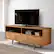 Alt View 14. Walker Edison - 58" Mid-Century Modern 3-Drawer Wood TV Stand for TVs up to 65" - Caramel.