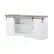 Left. Walker Edison - 58" Modern Farmhouse Sliding Door TV Stand for Most TVs up to 65" - Bright White Brown.