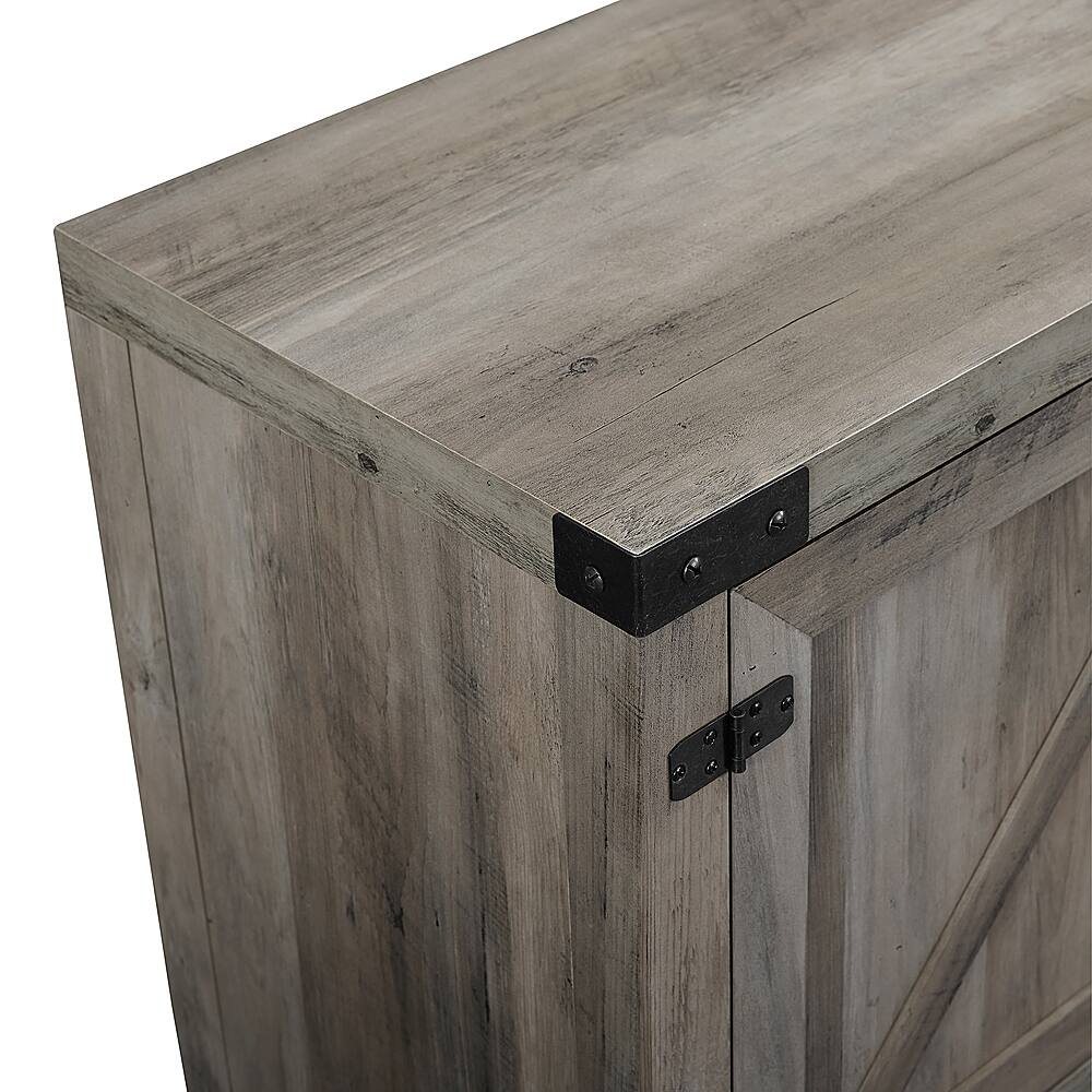 Alt View 1. Walker Edison - 70" Modern Farmhouse Barn Door TV Stand for most TVs up to 80" - Grey Wash.