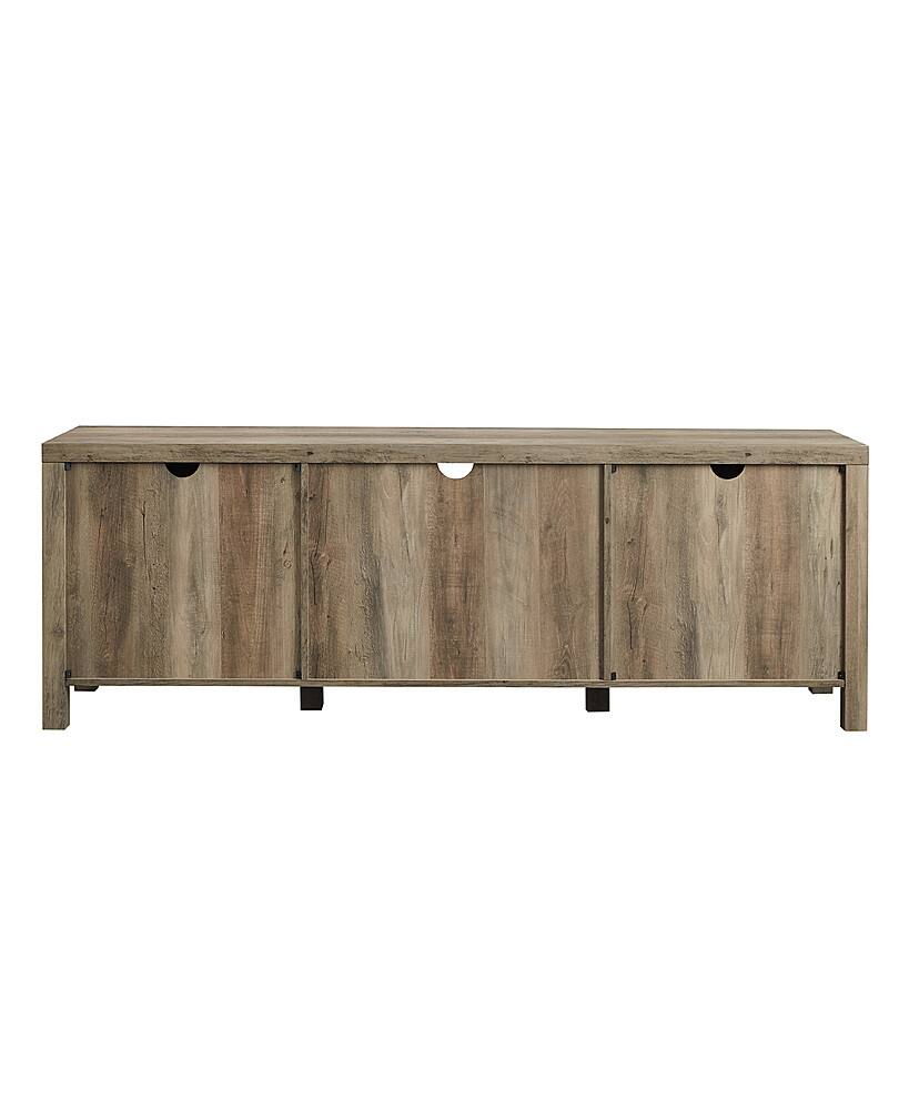 Alt View 2. Walker Edison - 70" Modern Farmhouse Barn Door TV Stand for most TVs up to 80" - Grey Wash.