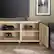 Alt View 12. Walker Edison - 70" Modern Farmhouse Barn Door TV Stand for most TVs up to 80" - White Oak.