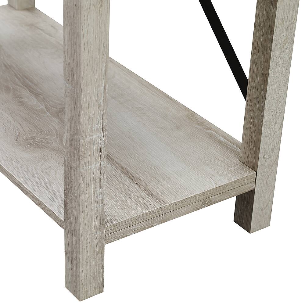 Alt View 12. Walker Edison - 64" Farmhouse 4-Shelf Bookcase - White Oak.