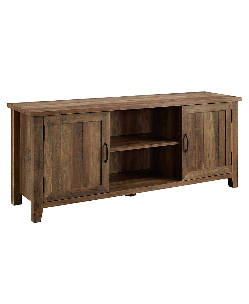 Angle View: Walker Edison - Modern Farmhouse TV Stand for Most TVs Up to 64" - Rustic Oak