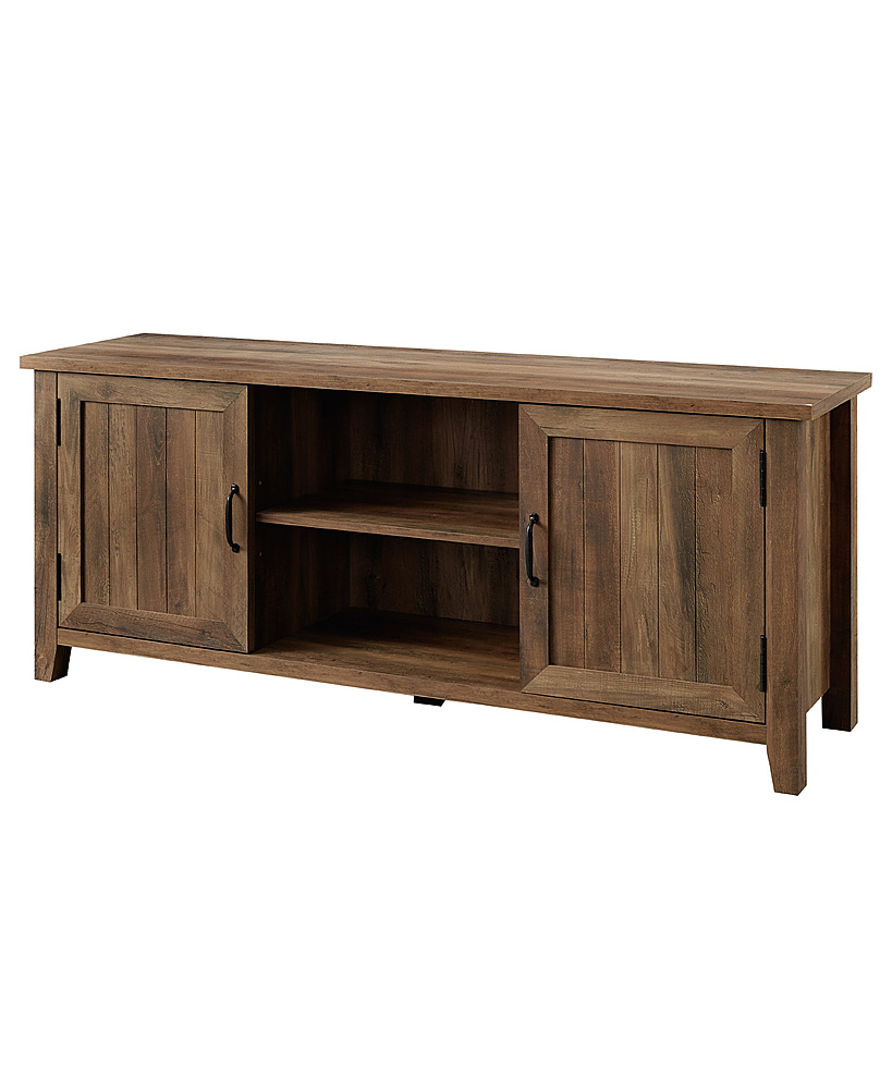Left View: Walker Edison - Modern Farmhouse TV Stand for Most TVs Up to 64" - Rustic Oak