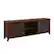 Angle. Walker Edison - 70" Farmhouse Glass Door TV Stand Console for Most TVs Up to 80" - Dark Walnut.