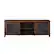 Front. Walker Edison - 70" Farmhouse Glass Door TV Stand Console for Most TVs Up to 80" - Dark Walnut.
