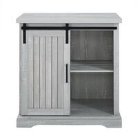 Walker Edison - Modern Farmhouse Sliding Door Buffet - Stone Gray - Front_Zoom